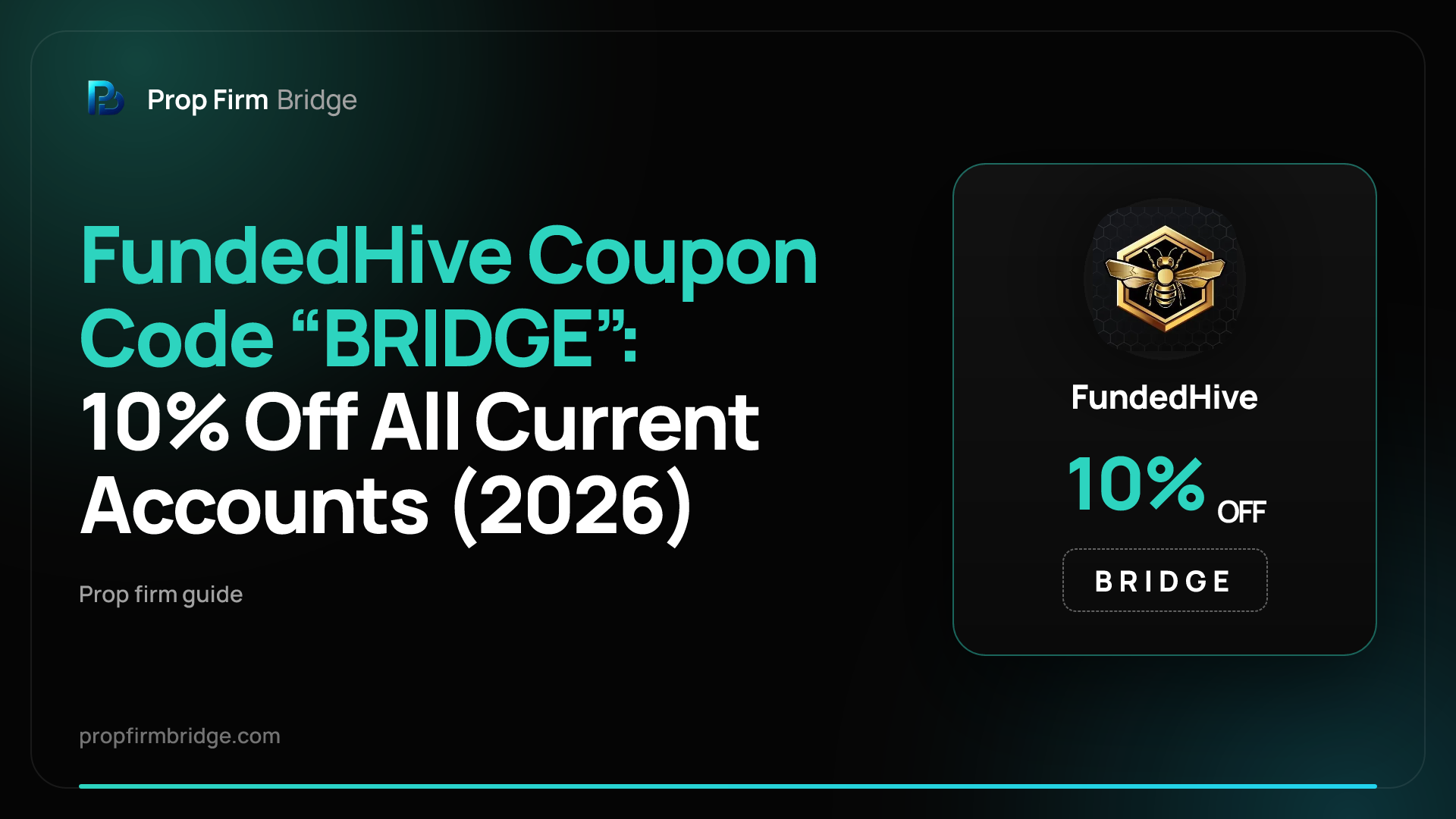 FundedHive Coupon Code “BRIDGE”: 10% Off All Current Accounts (2026)